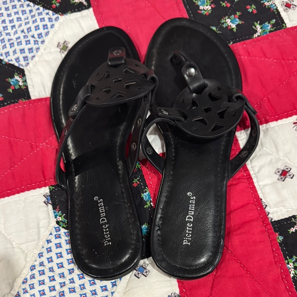 Pierre Dumas Black Sandals Elegant Design inspired tb design